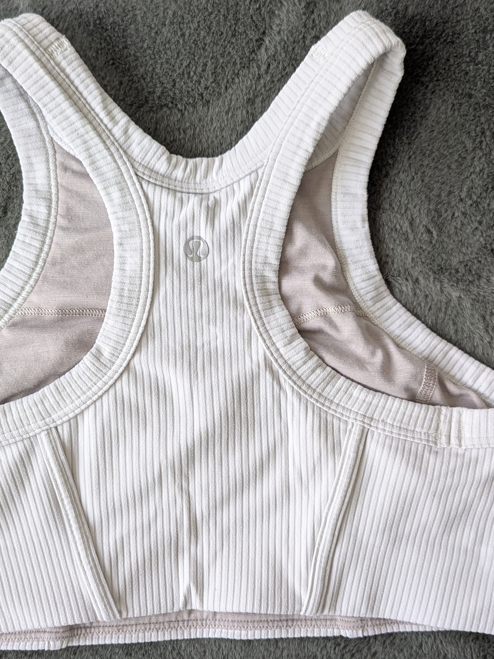 LULULEMON Cream Ribbed Crop Tank and Drawstring Short Set - Picture 5 of 5
